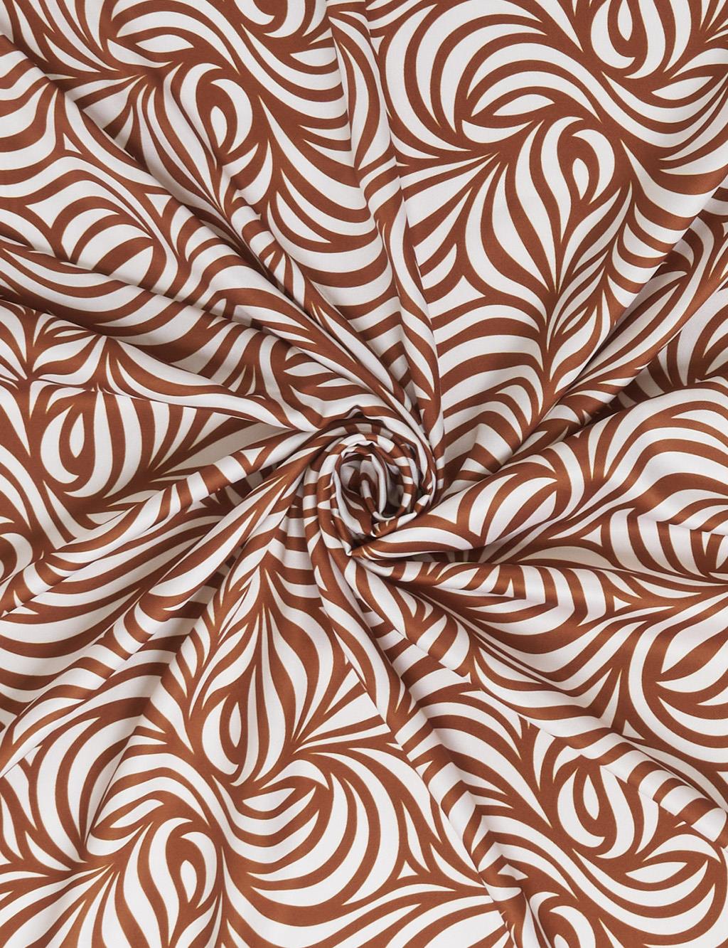 Wave Pattern Scarf Terracotta