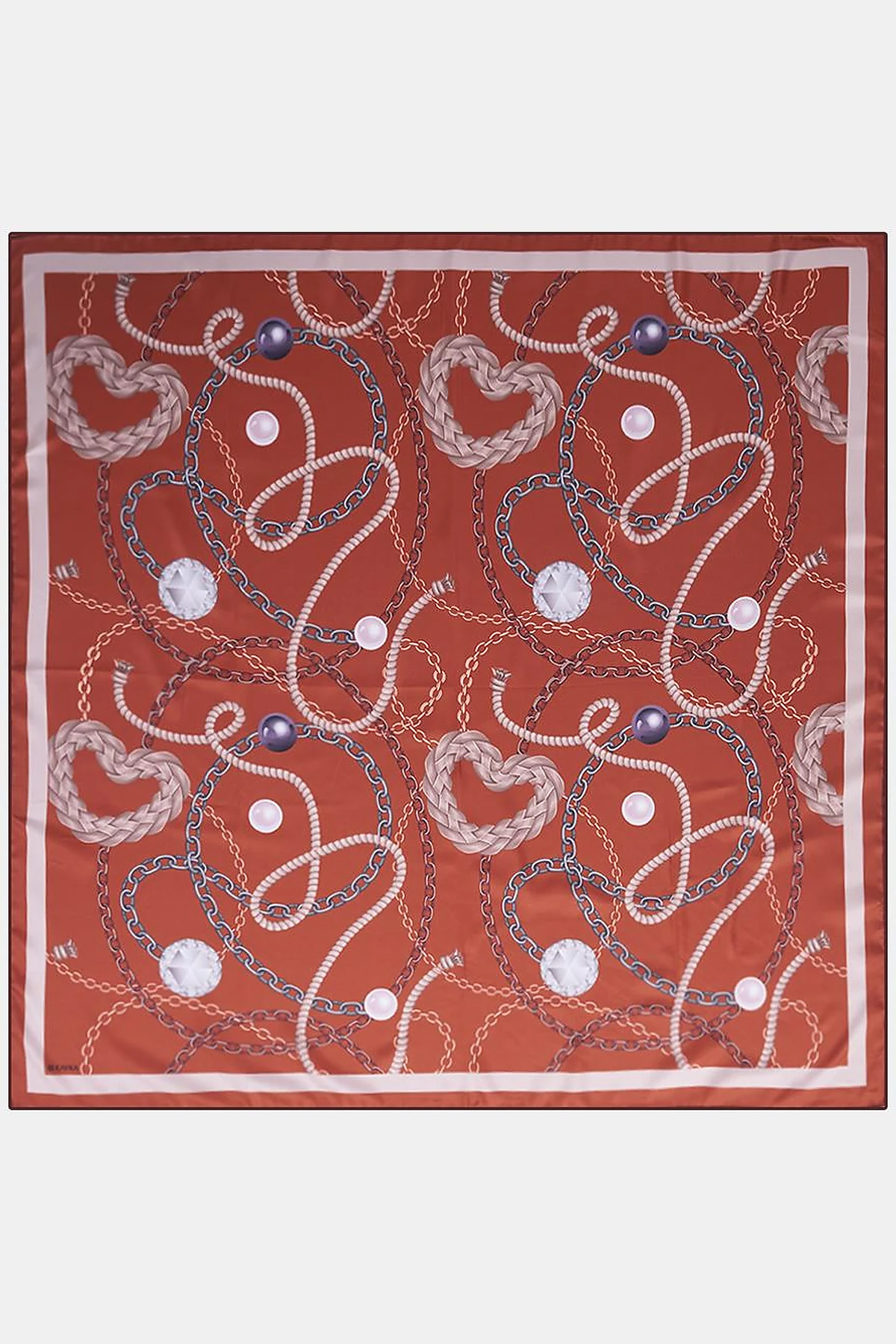 Heart Detail Scarf Terracotta
