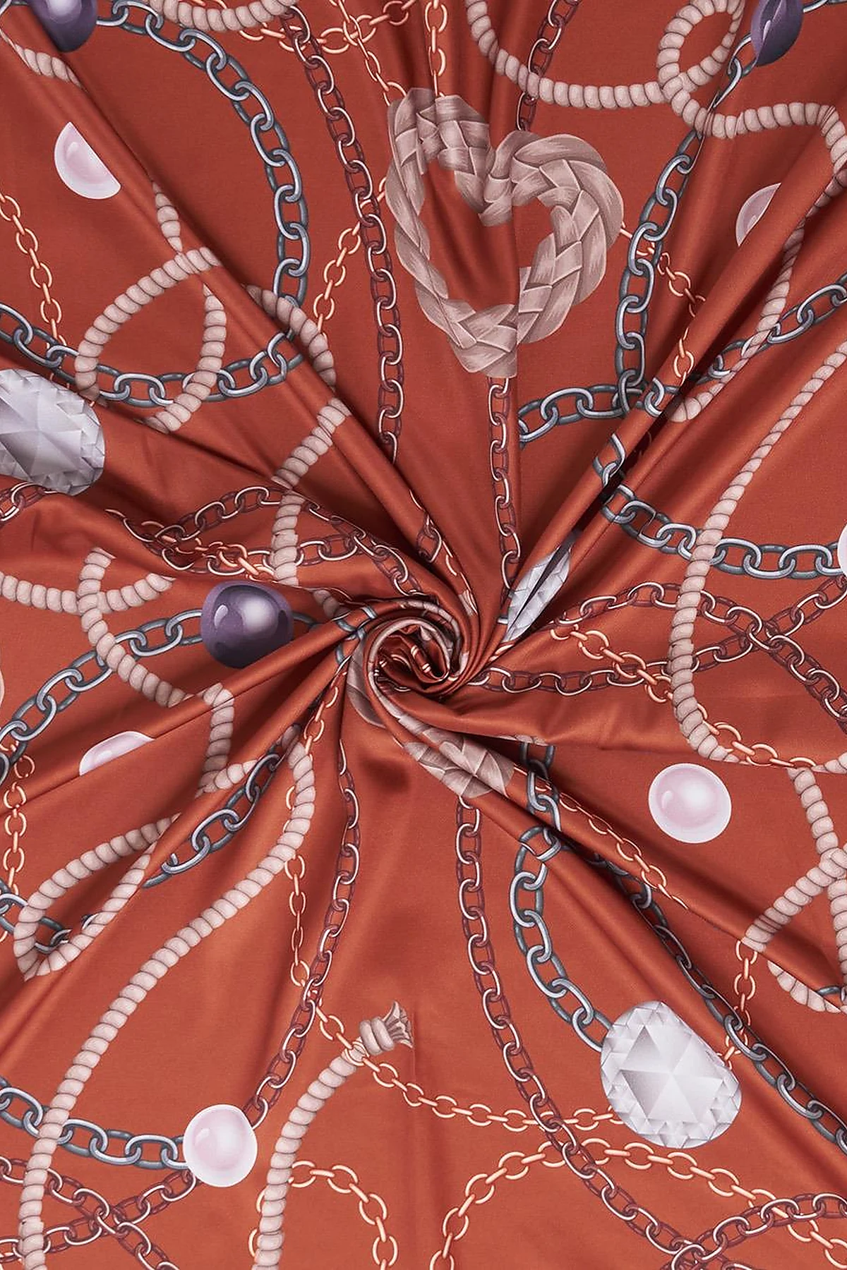 Heart Detail Scarf Terracotta