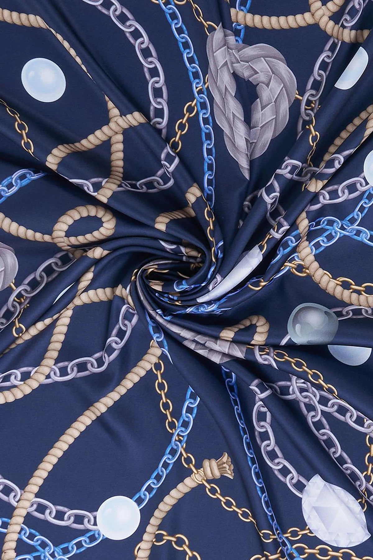 Heart Detail Scarf Navy