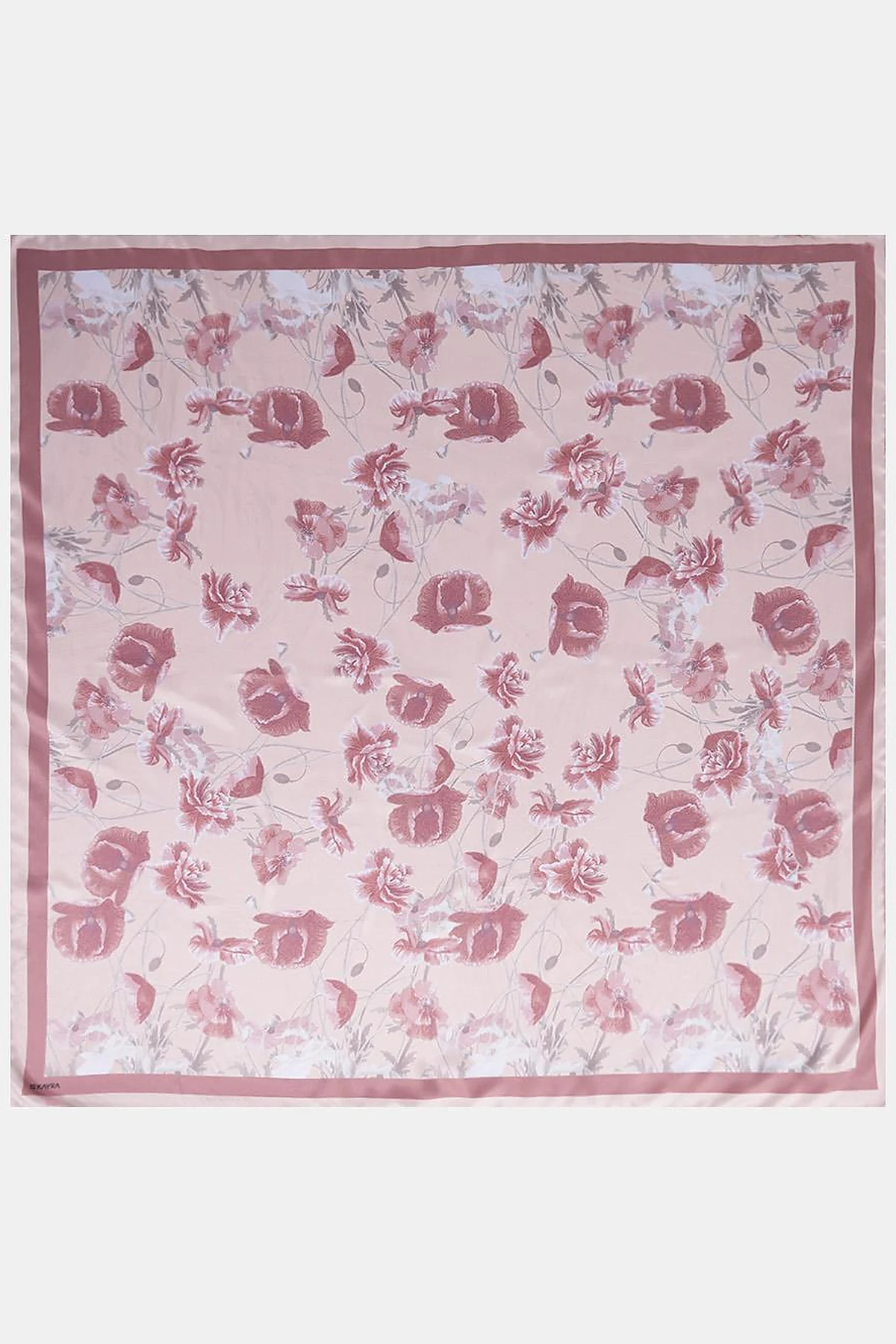 Mini Floral Pattern Scarf Dusty Rose