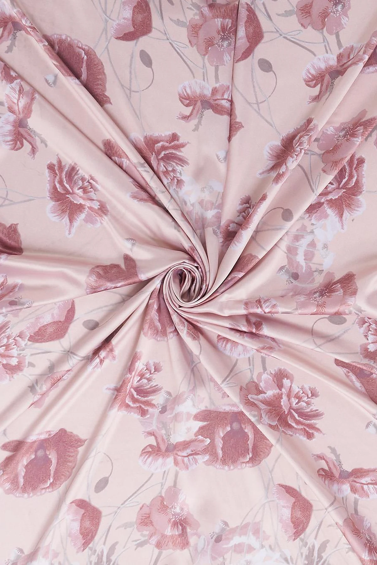 Mini Floral Pattern Scarf Dusty Rose