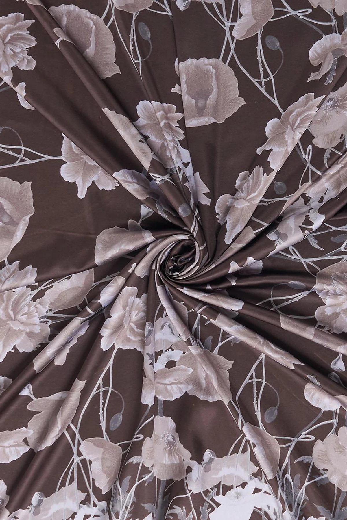 Mini Floral Pattern Scarf Khaki