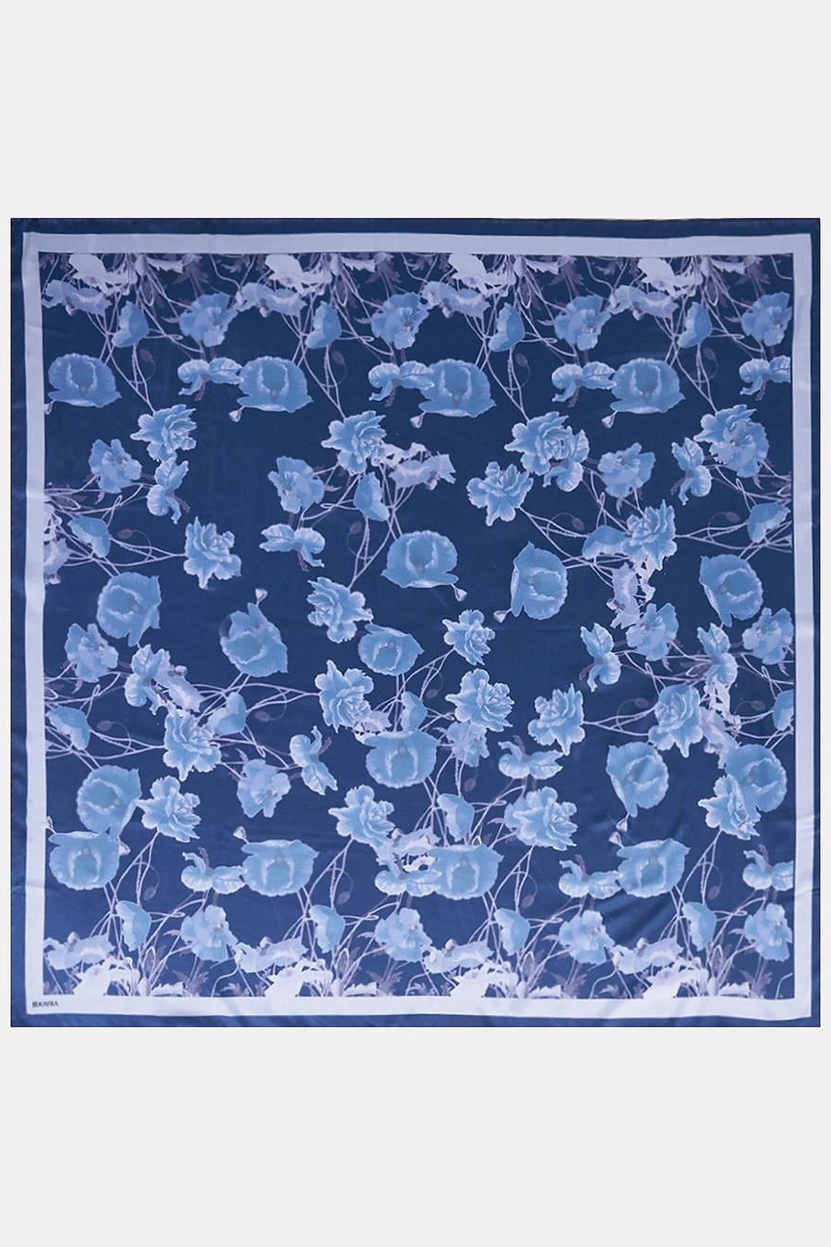 Mini Floral Pattern Scarf Navy