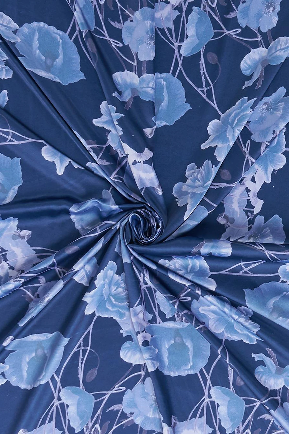 Mini Floral Pattern Scarf Navy