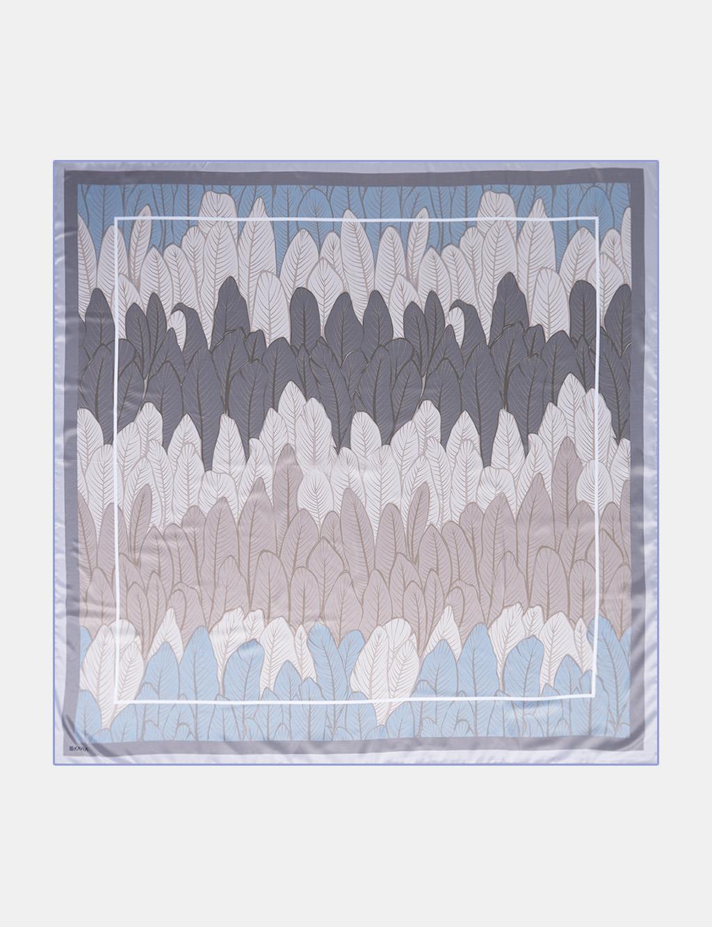 Leaf Pattern Scarf Moss Green