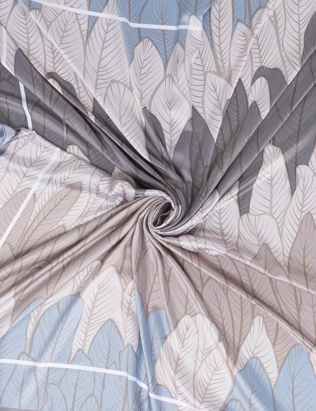 Leaf Pattern Scarf Moss Green