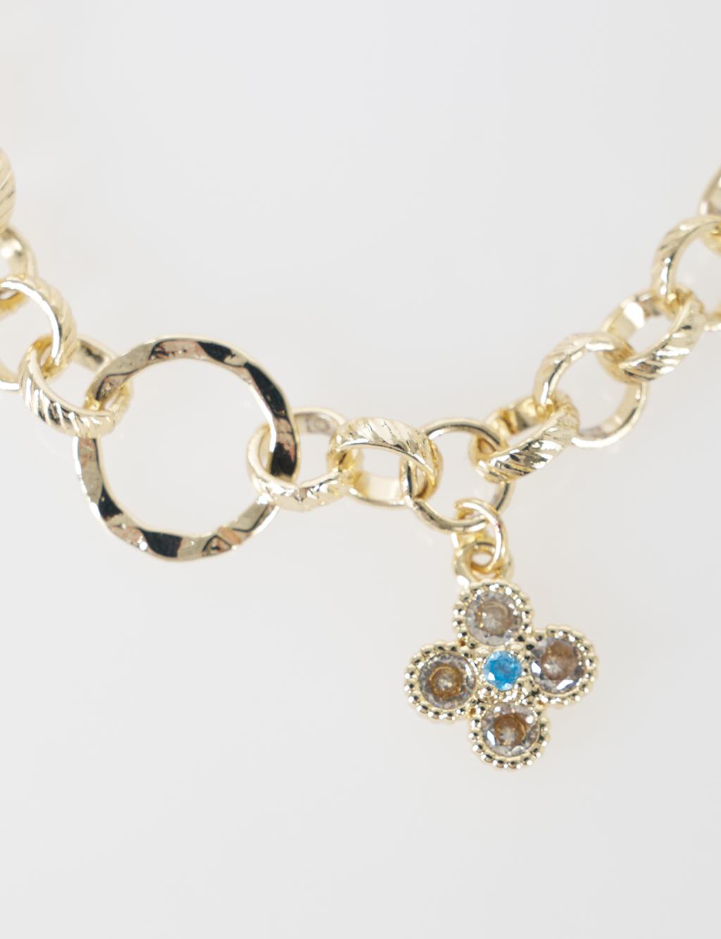 Mini Flower Figure Bracelet Gold
