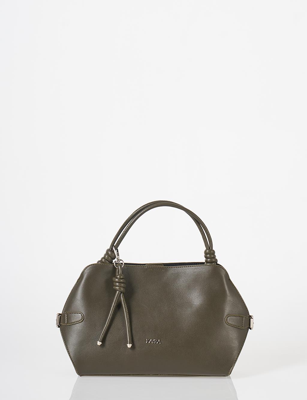 Knotted Detail Hobo Bag Khaki