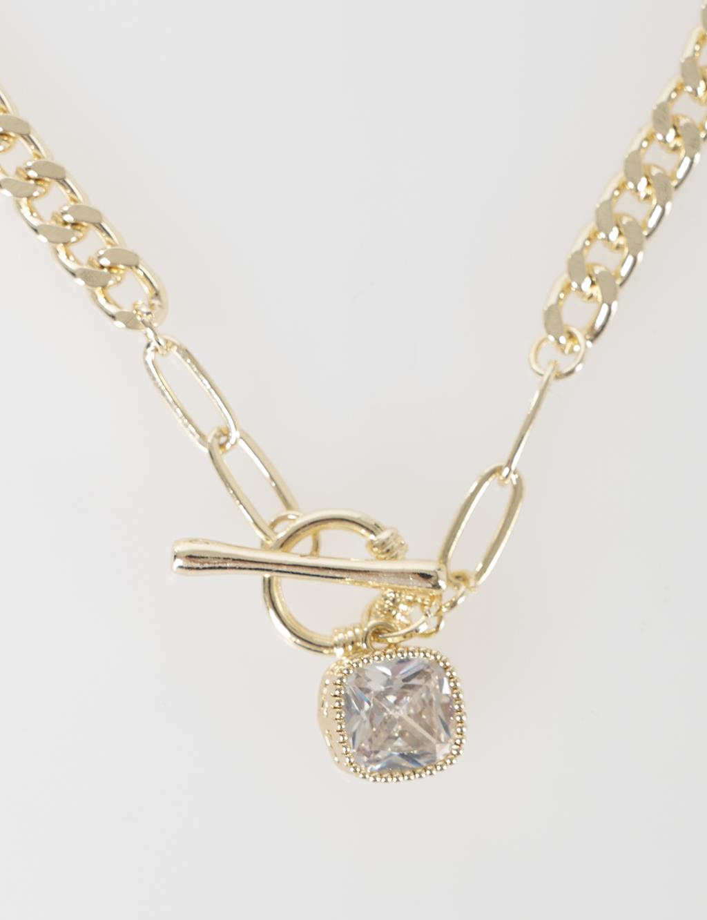 Minimalist Design Chain Necklace Gold