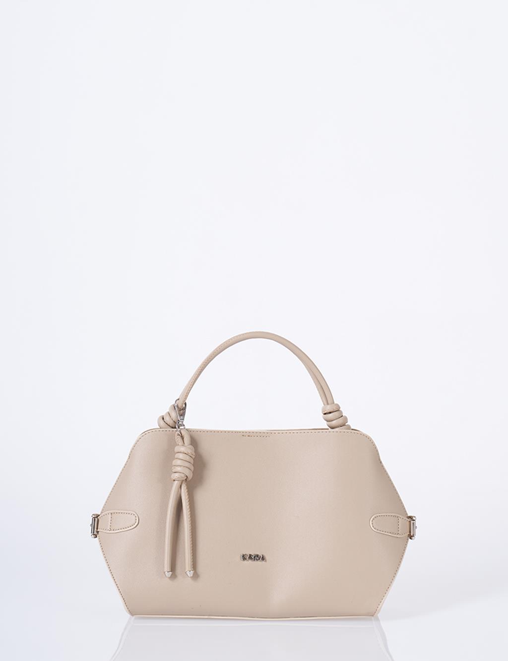 Knotted Detail Hobo Bag Mink