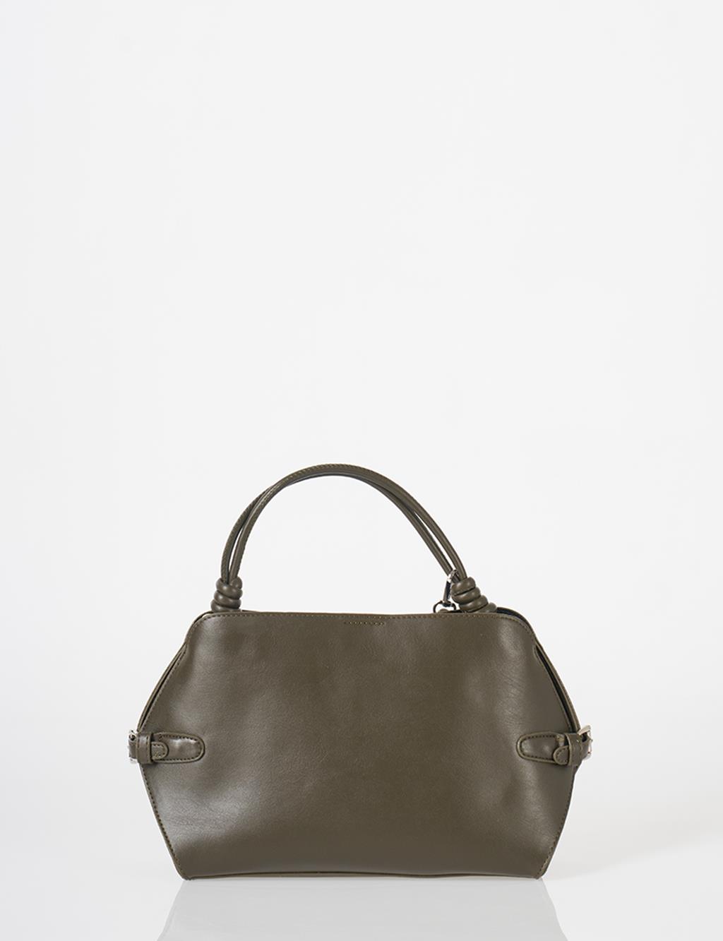 Knotted Detail Hobo Bag Khaki