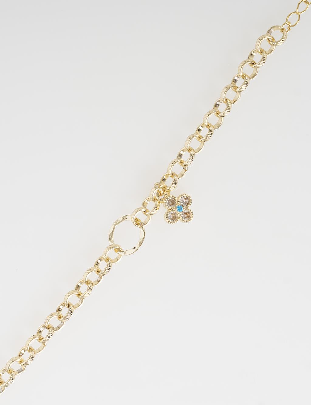 Mini Flower Figure Bracelet Gold