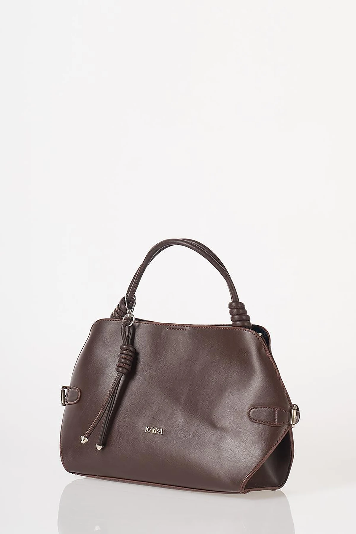 Knotted Detail Hobo Bag Dark Brown