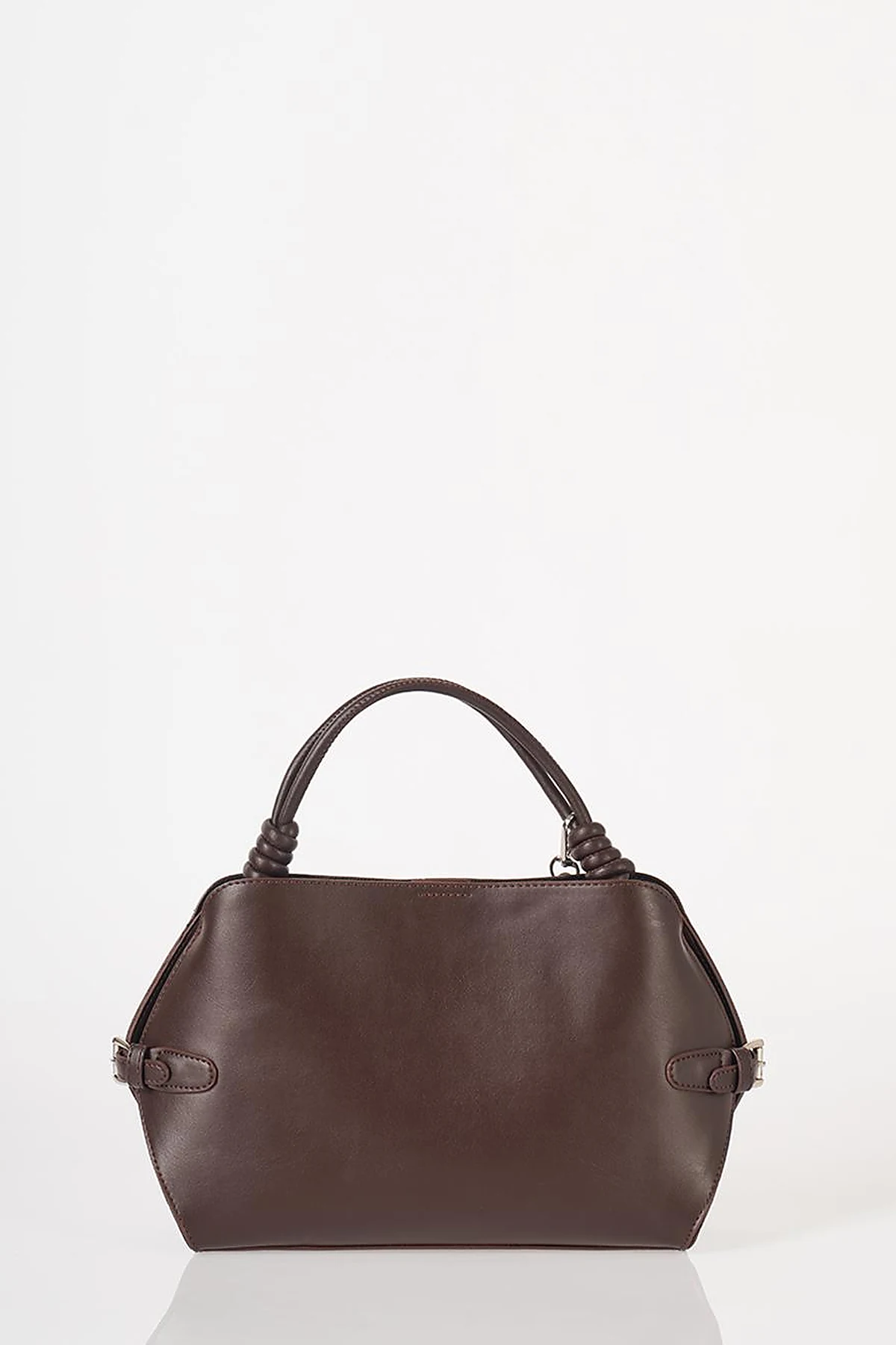 Knotted Detail Hobo Bag Dark Brown