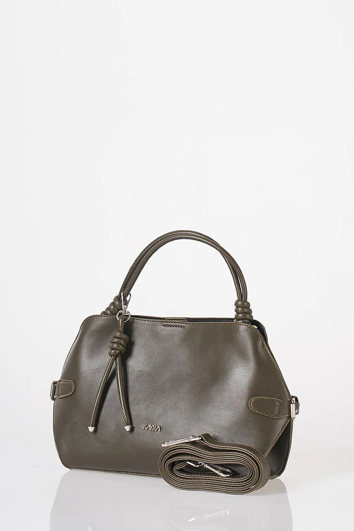 Knotted Detail Hobo Bag Khaki
