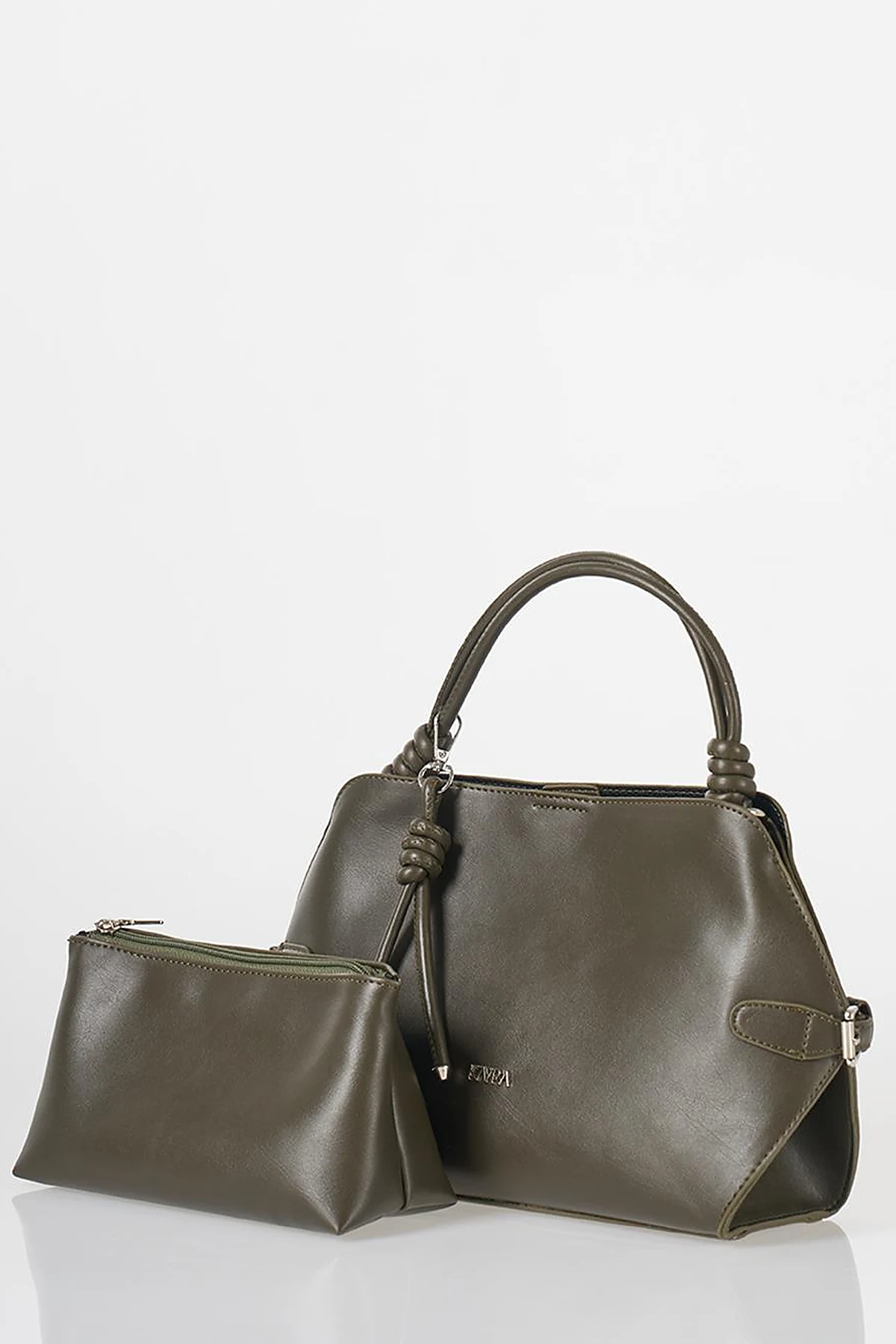 Knotted Detail Hobo Bag Khaki