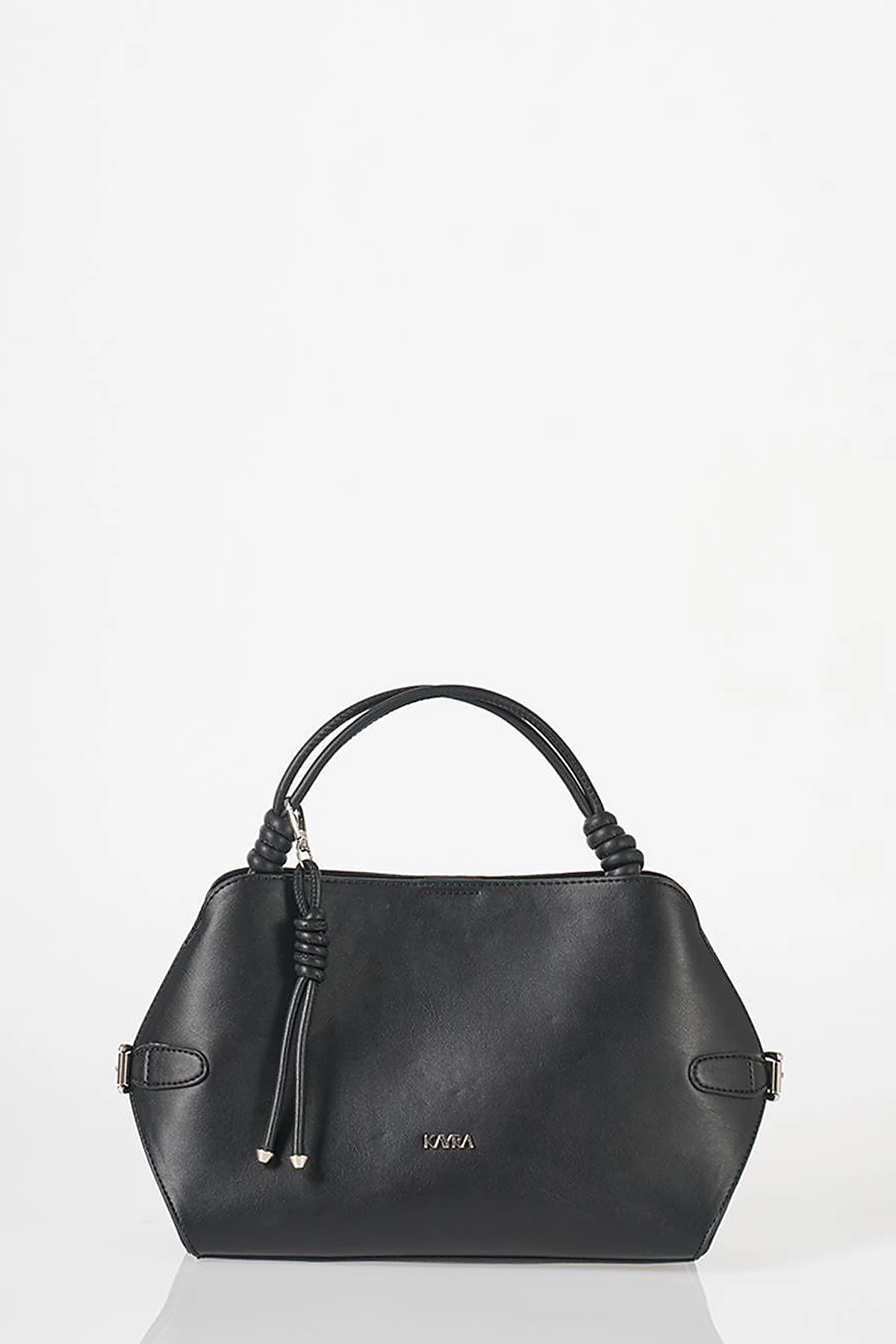 Knotted Detail Hobo Bag Black