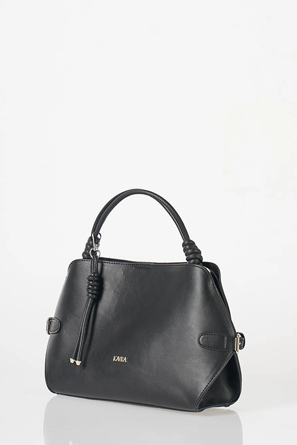Knotted Detail Hobo Bag Black