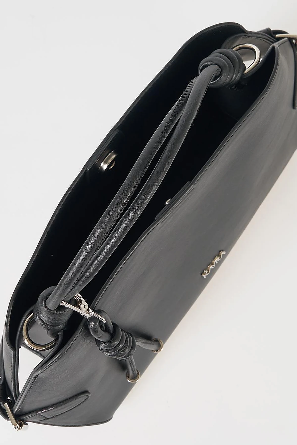 Knotted Detail Hobo Bag Black