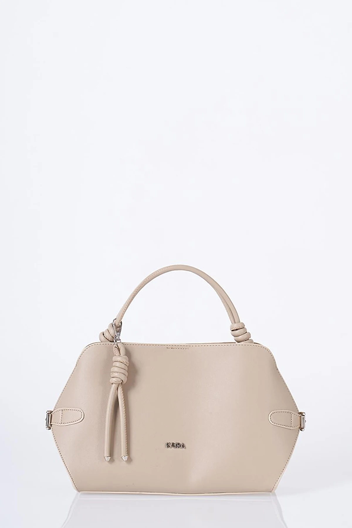 Knotted Detail Hobo Bag Mink