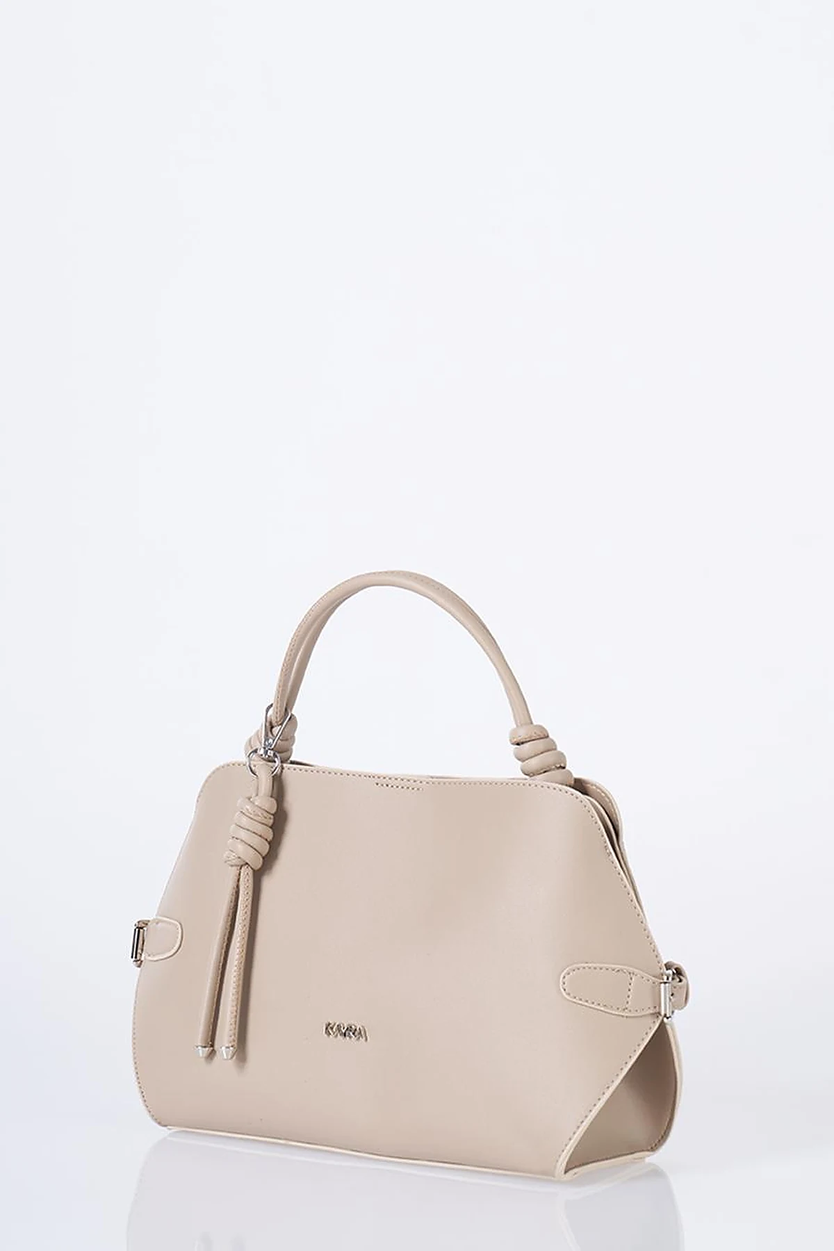 Knotted Detail Hobo Bag Mink