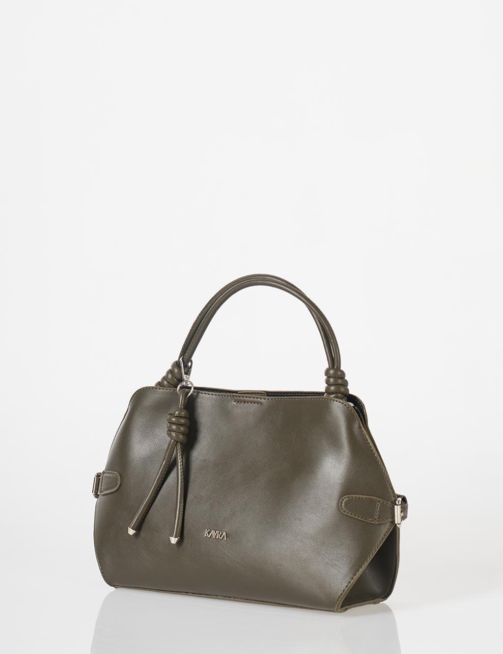 Knotted Detail Hobo Bag Khaki
