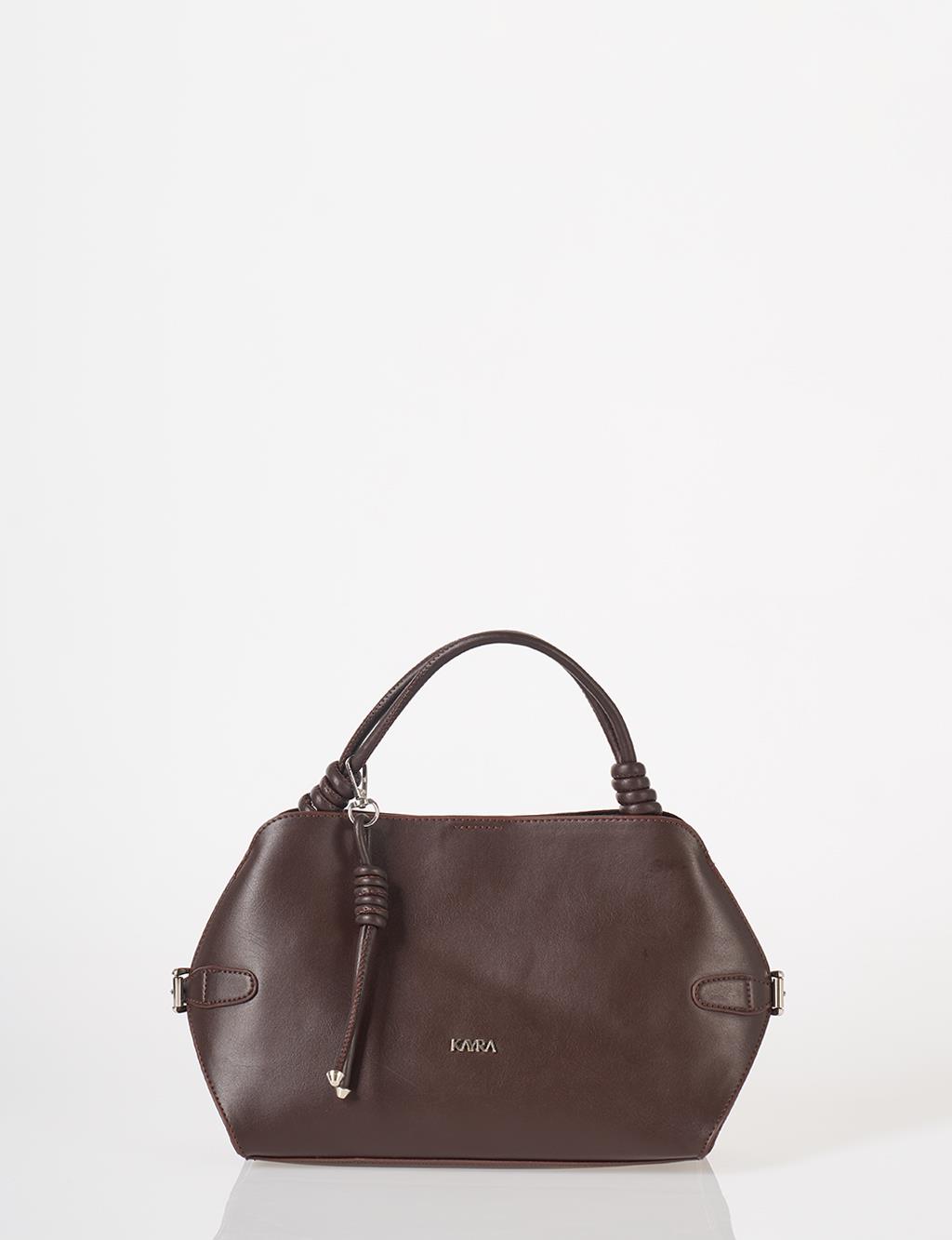 Knotted Detail Hobo Bag Dark Brown
