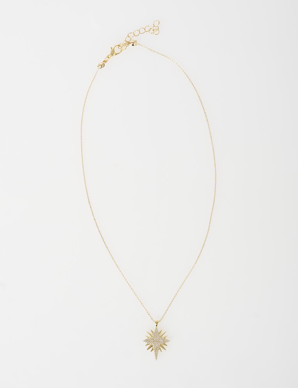 North Star Figure Necklace Gold