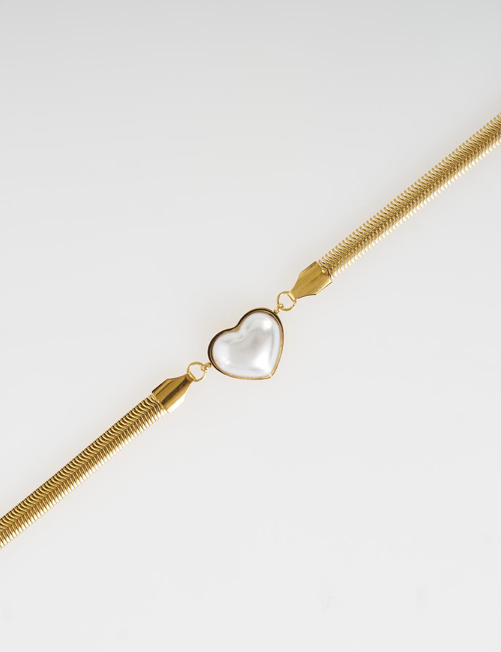 Vintage Heart Figure Bracelet Gold