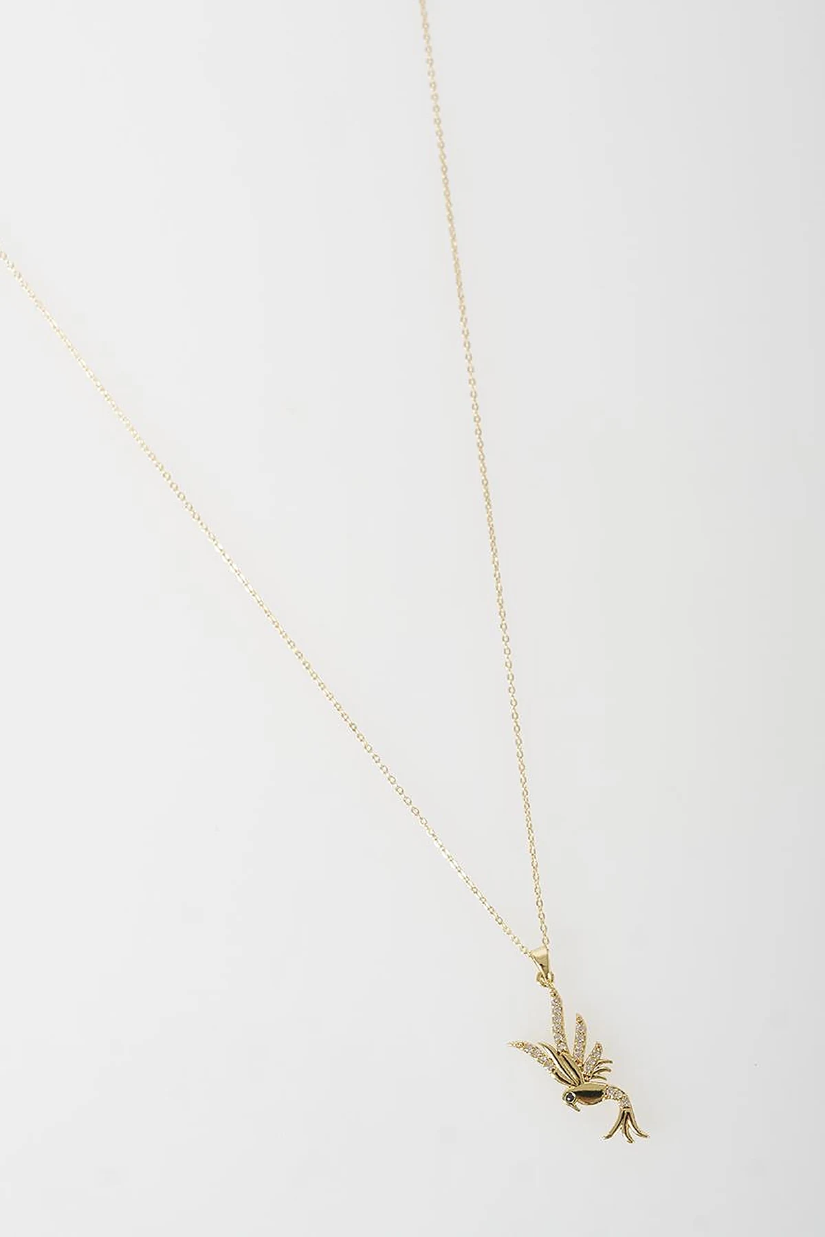 Phoenix Figure Necklace Gold