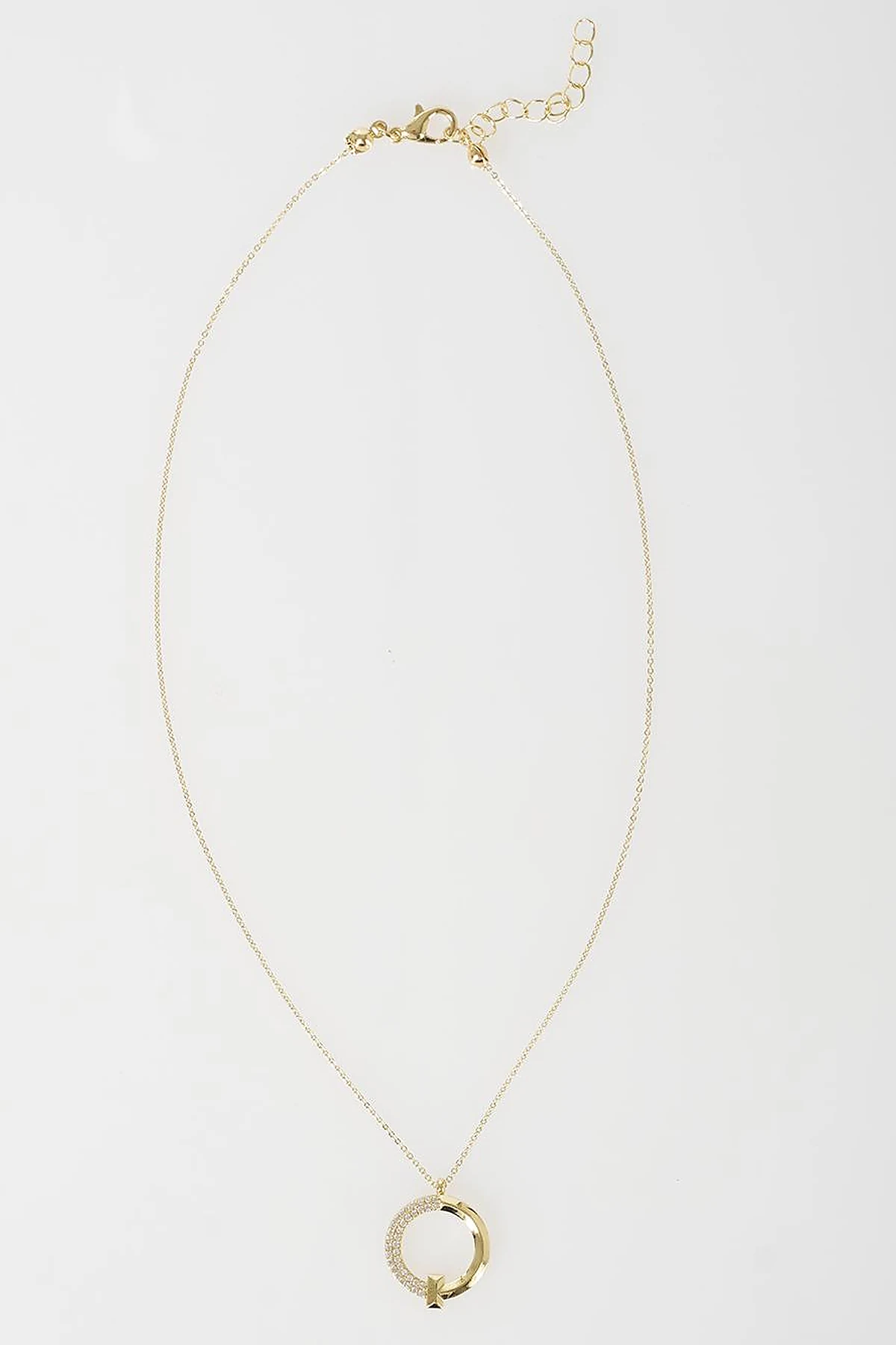 Circle Figure Necklace Gold