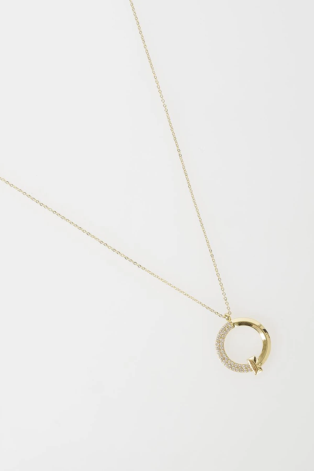 Circle Figure Necklace Gold