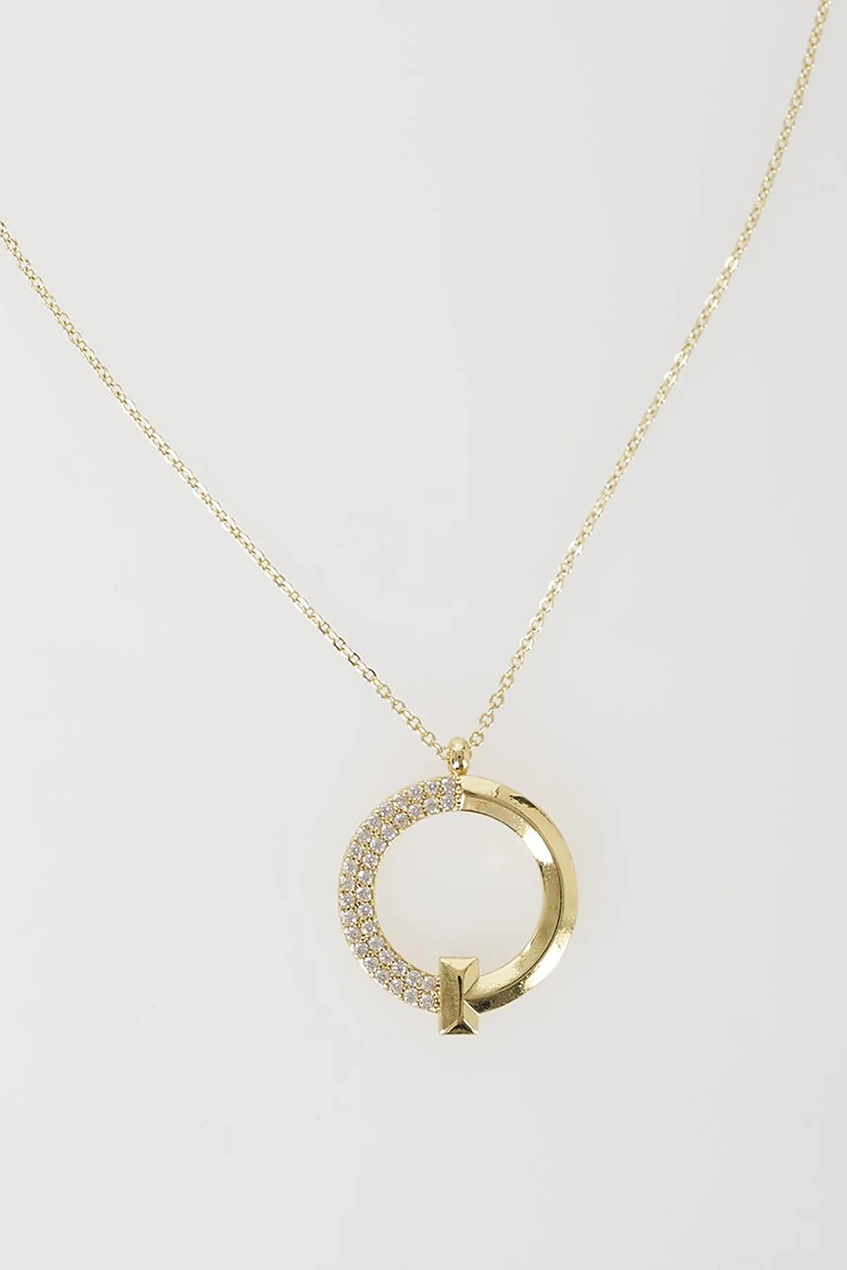 Circle Figure Necklace Gold