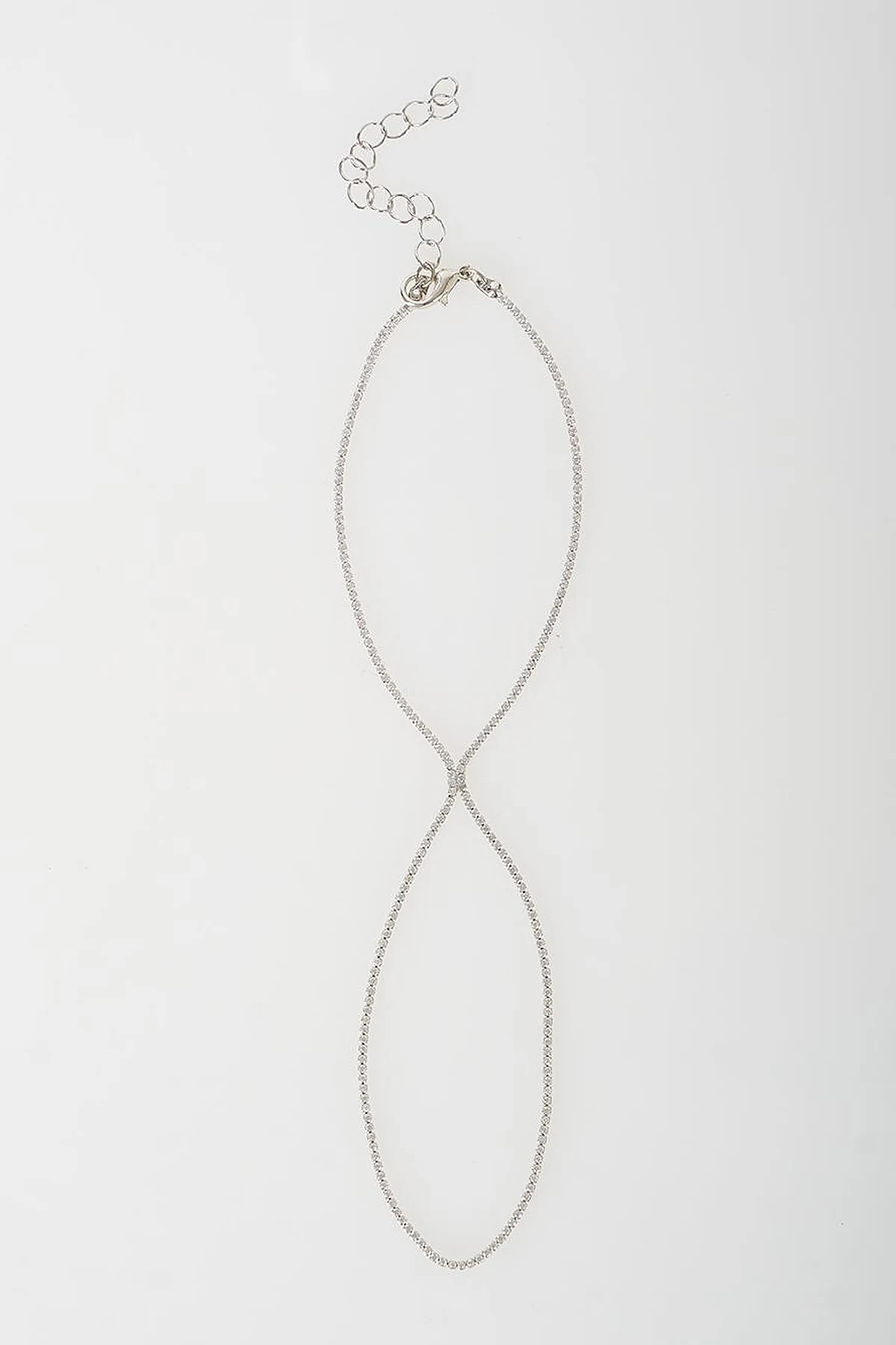 Zircon Stone Hand Chain Silver