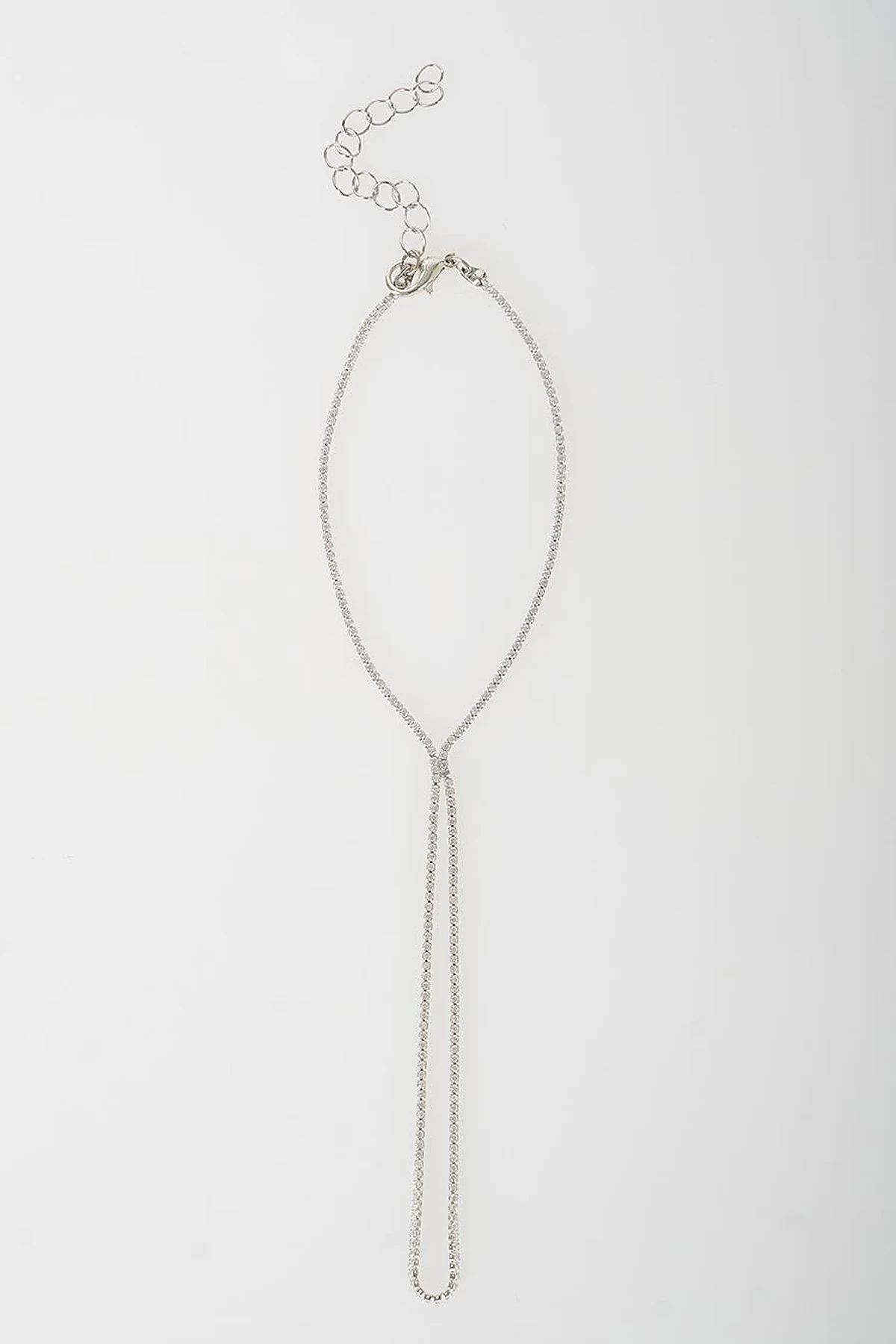 Zircon Stone Hand Chain Silver