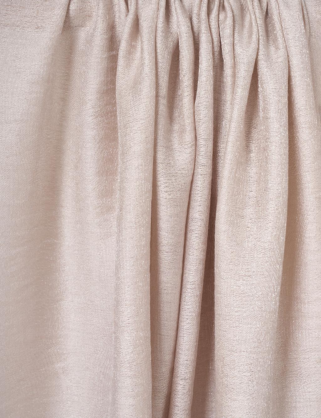 Glossy Striped Viscose Shawl Stone
