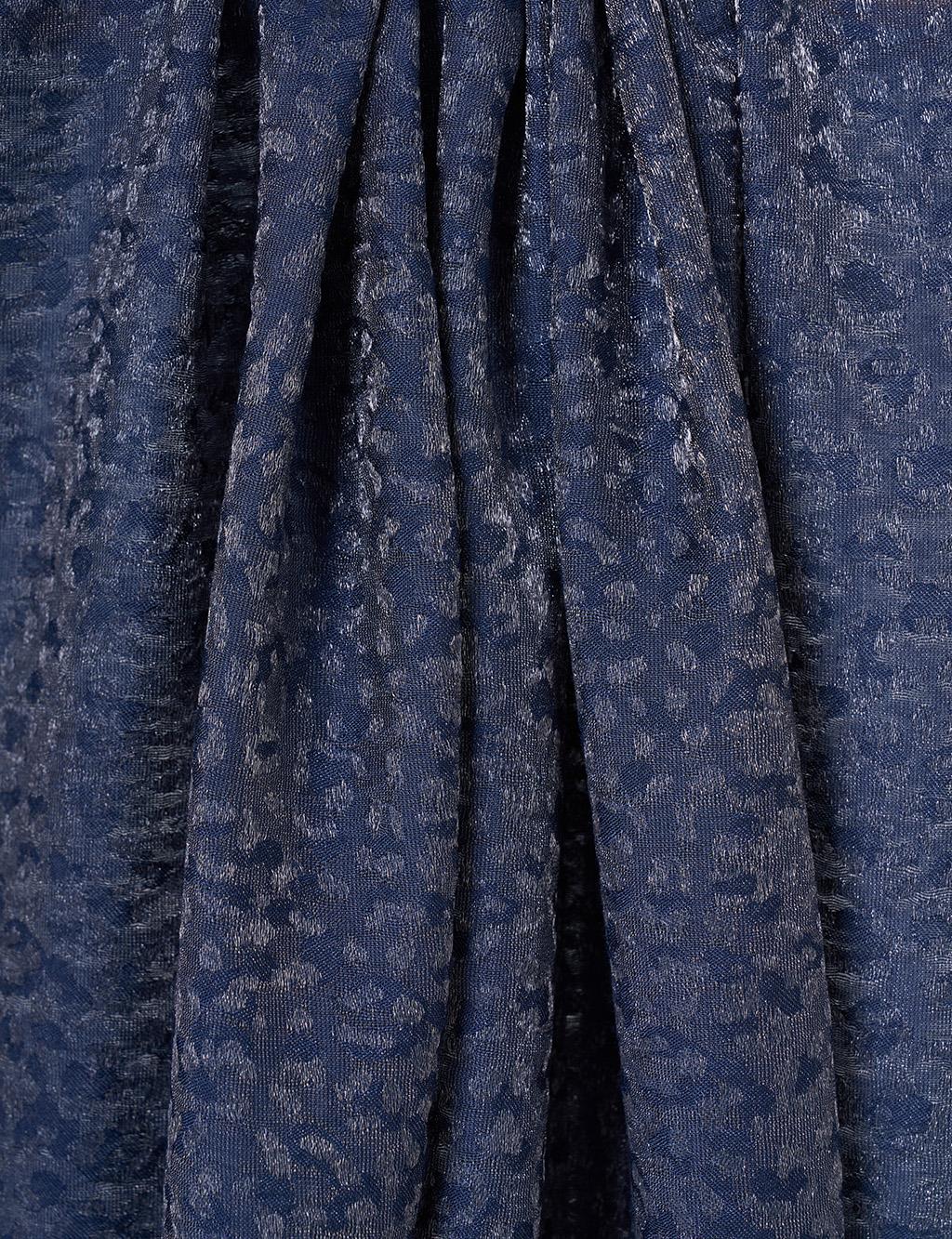 Textured Viscose Shawl Navy