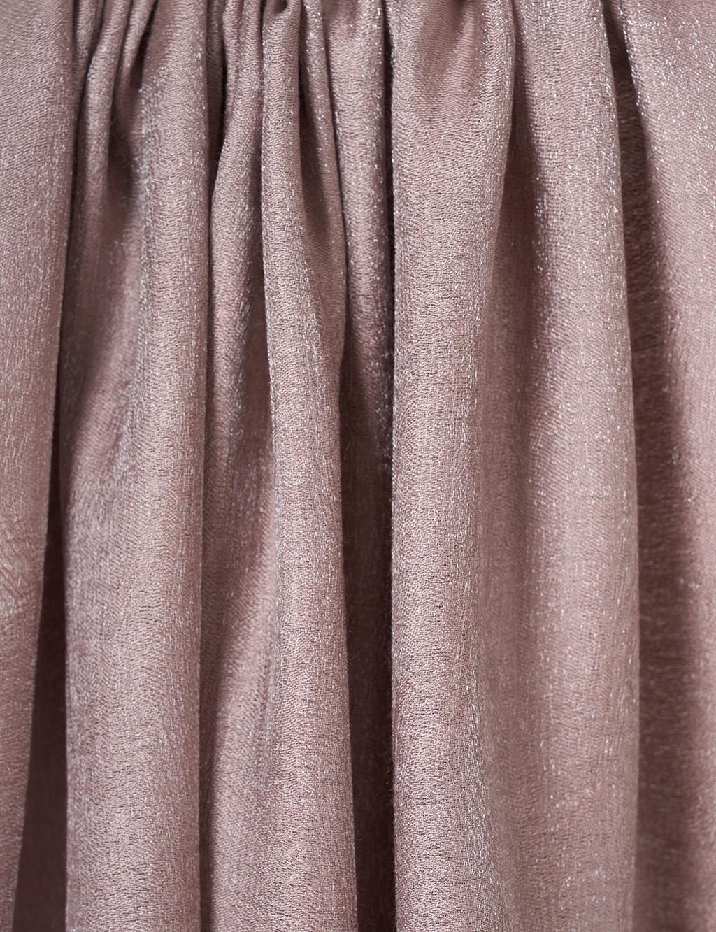 Glossy Striped Viscose Shawl Mink