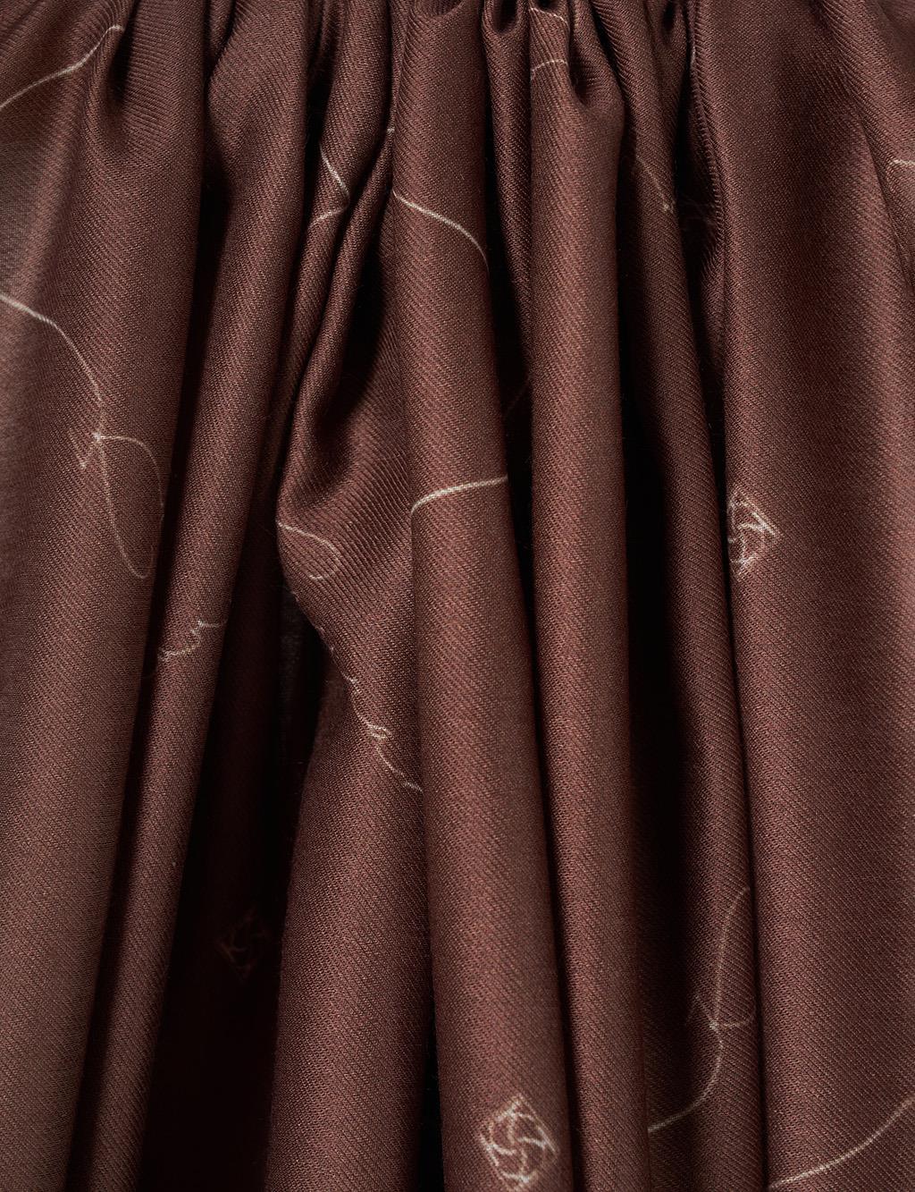 Signature Figurine Monogram Shawl Espresso