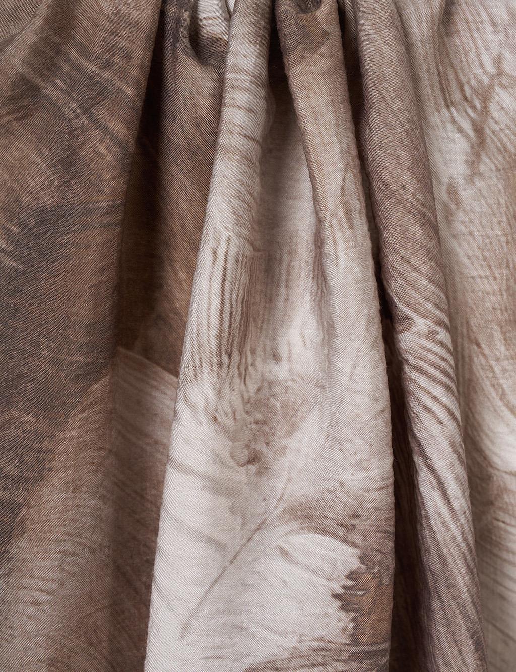 Abstract Pattern Lyocell Shawl Brown