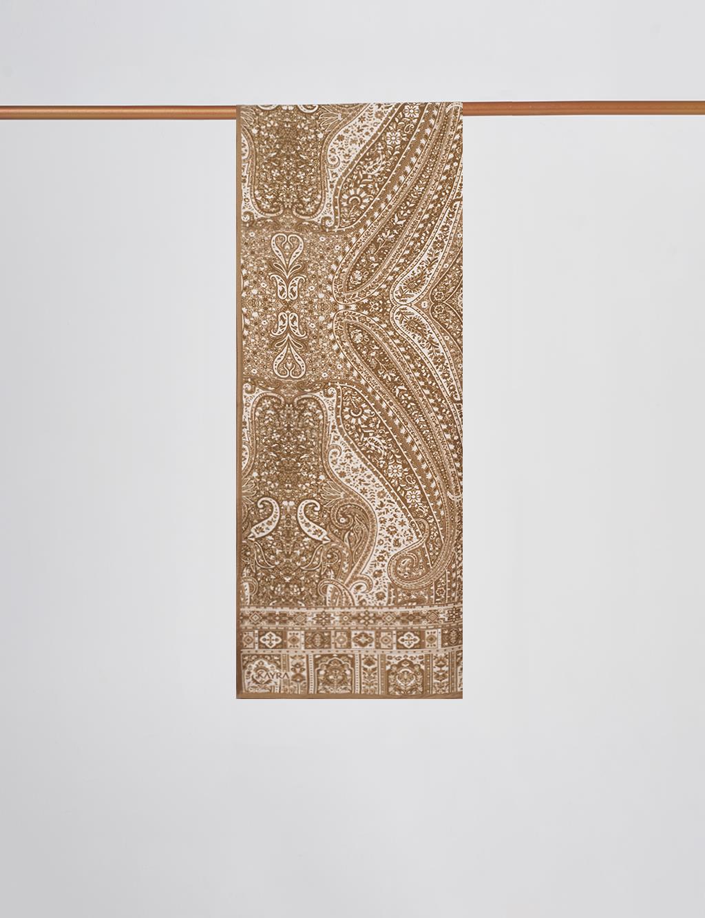Mixed Pattern Lyocell Shawl Hazelnut