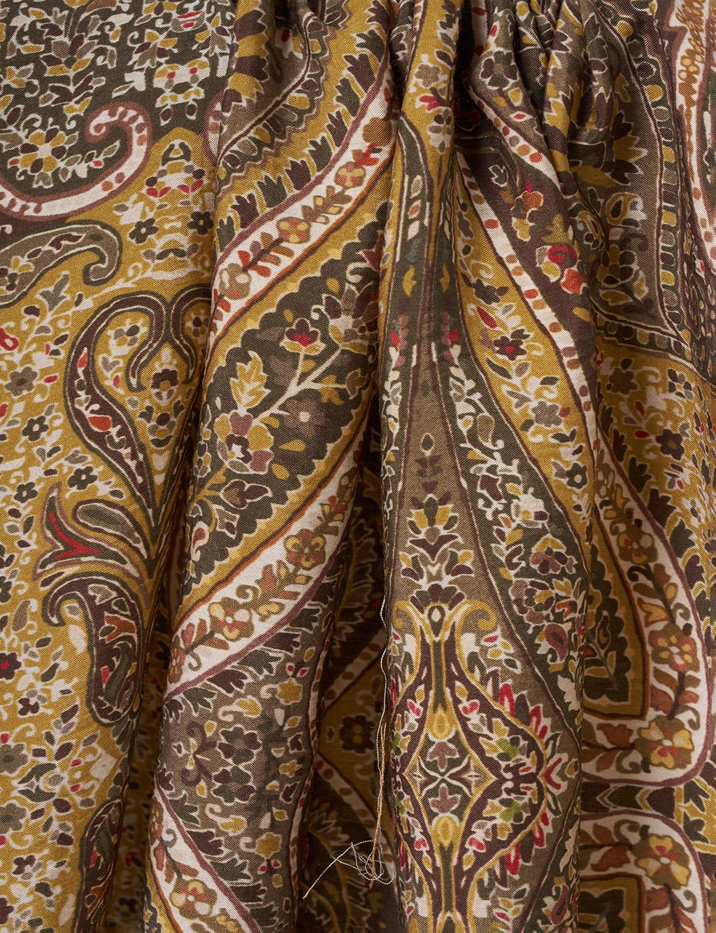 Mixed Pattern Lyocell Shawl Brown