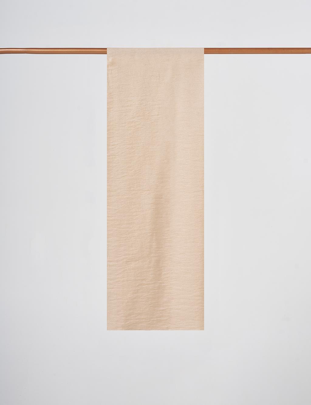 Glossy Striped Viscose Shawl Beige