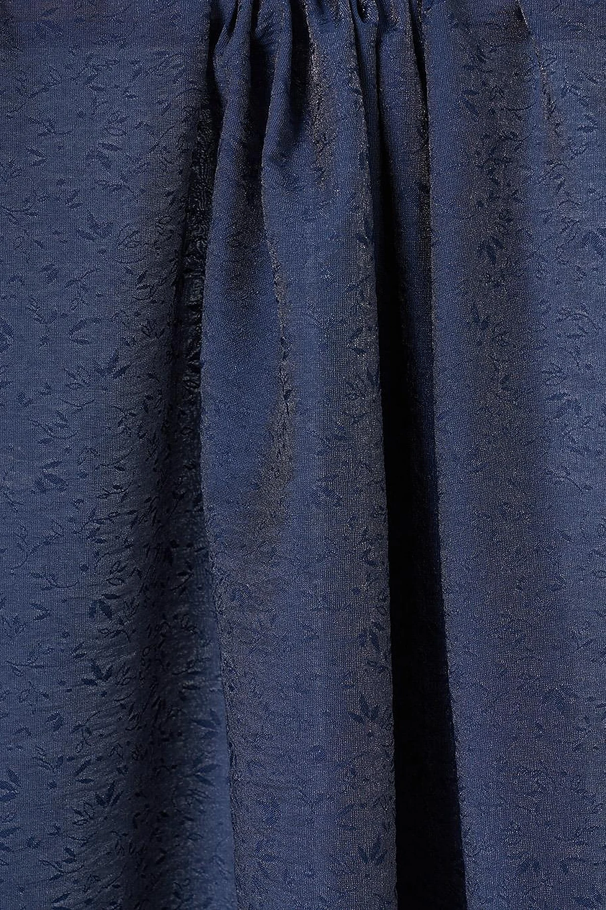 Floral Pattern Viscose Shawl Navy