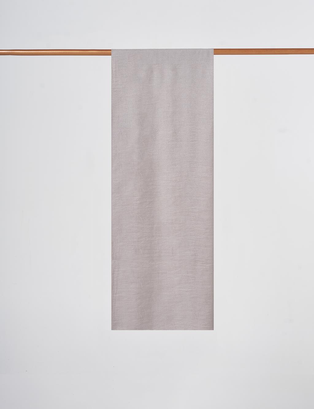 Glossy Striped Viscose Shawl Silver