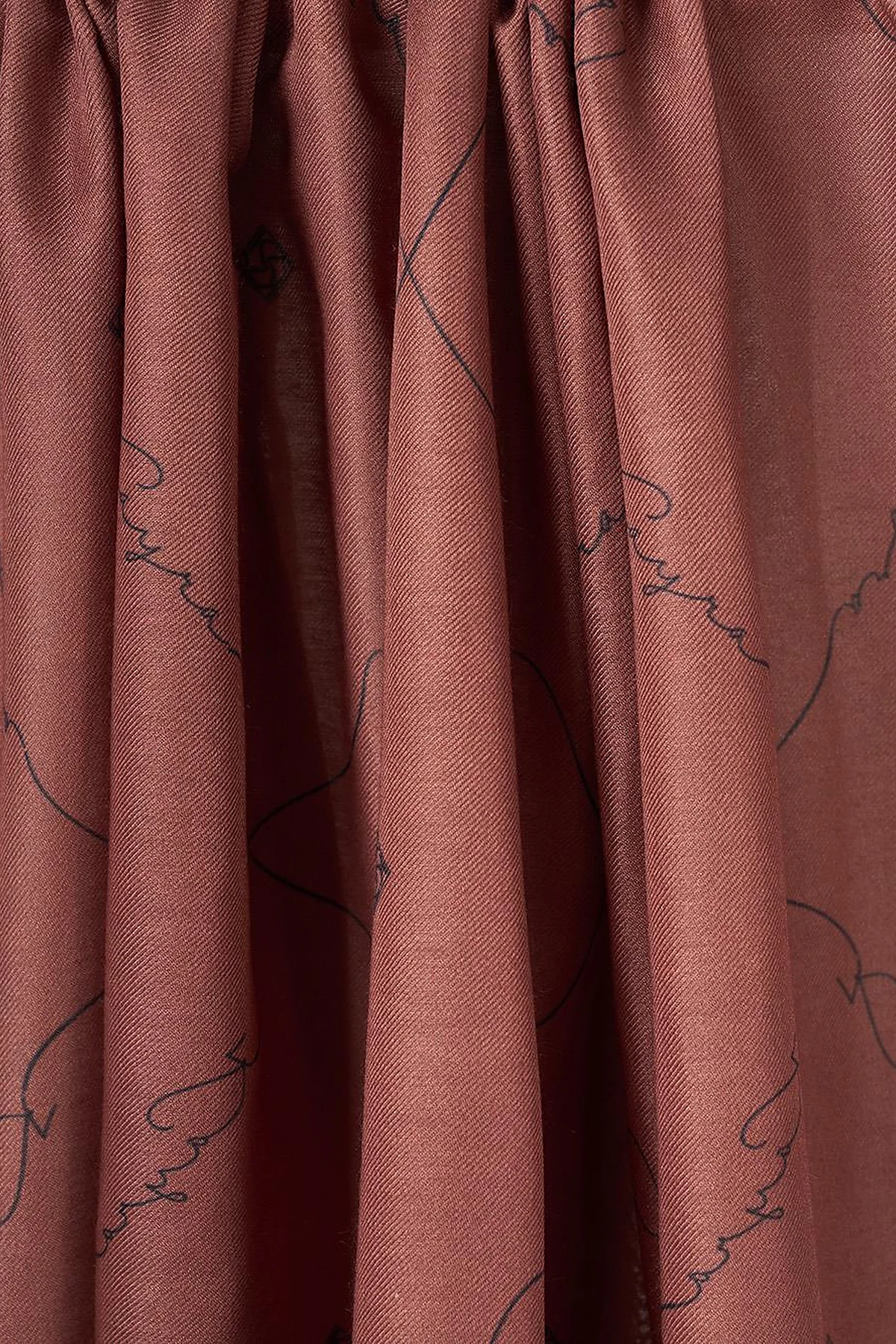 Signature Figurine Monogram Shawl Bitter Brown