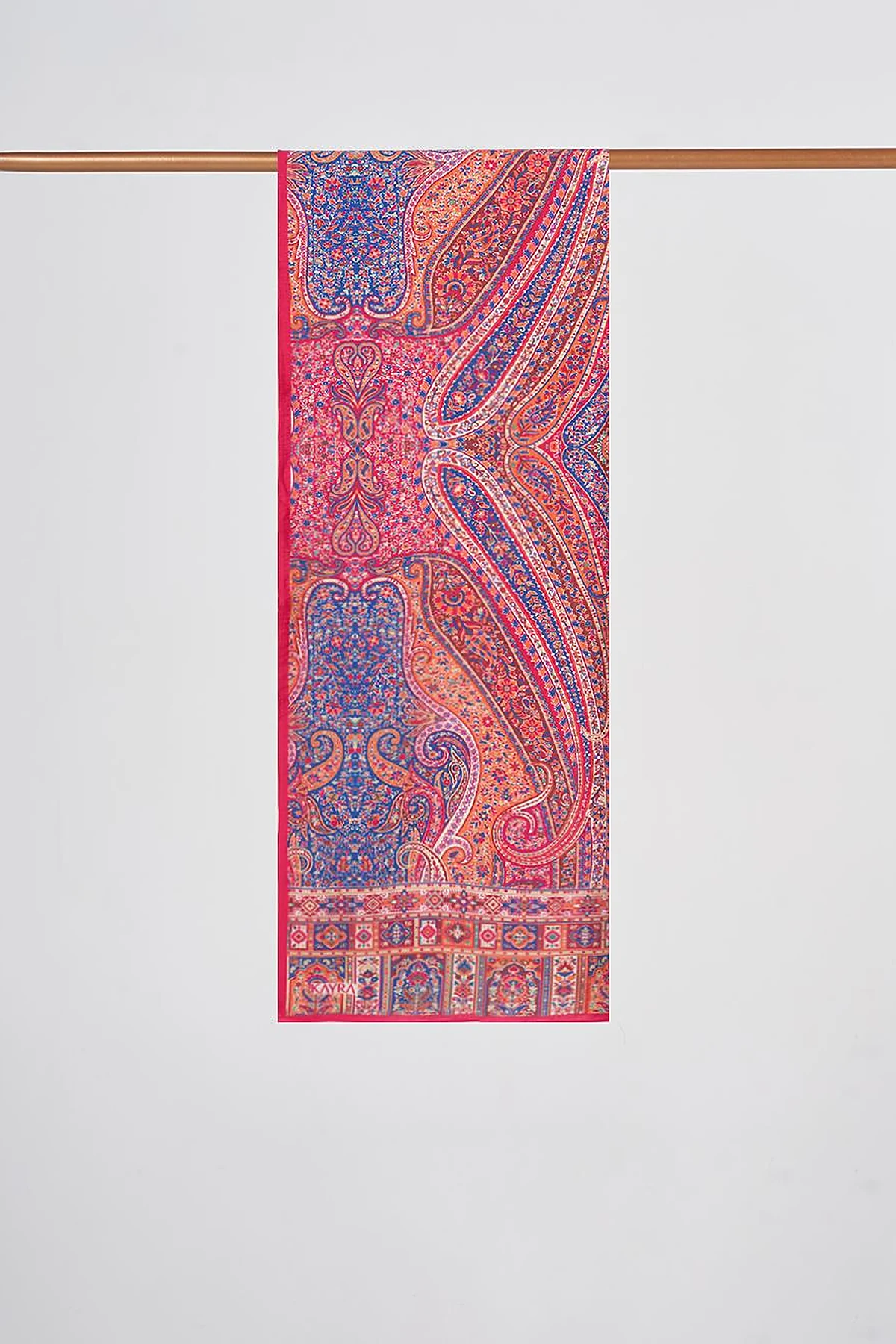 Mixed Pattern Lyocell Shawl Fuchsia