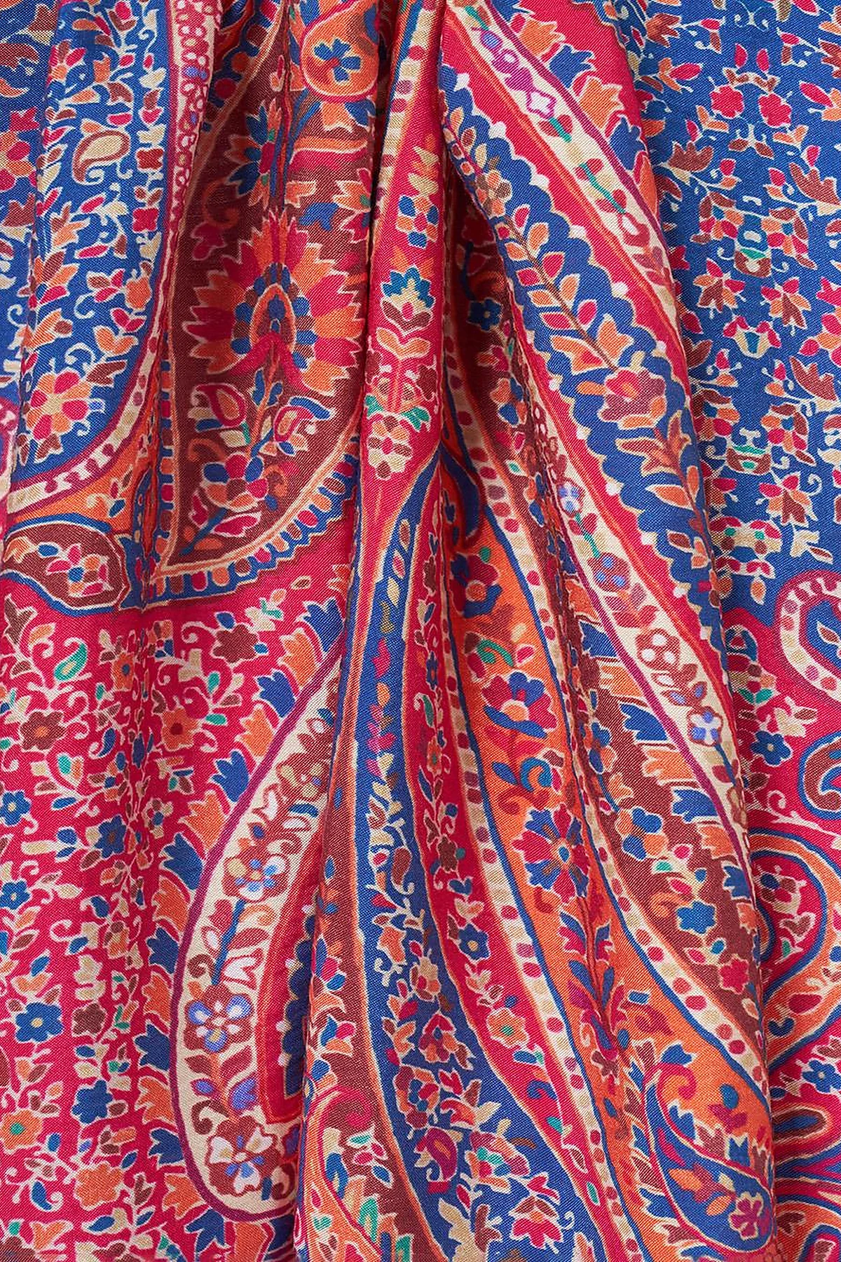 Mixed Pattern Lyocell Shawl Fuchsia