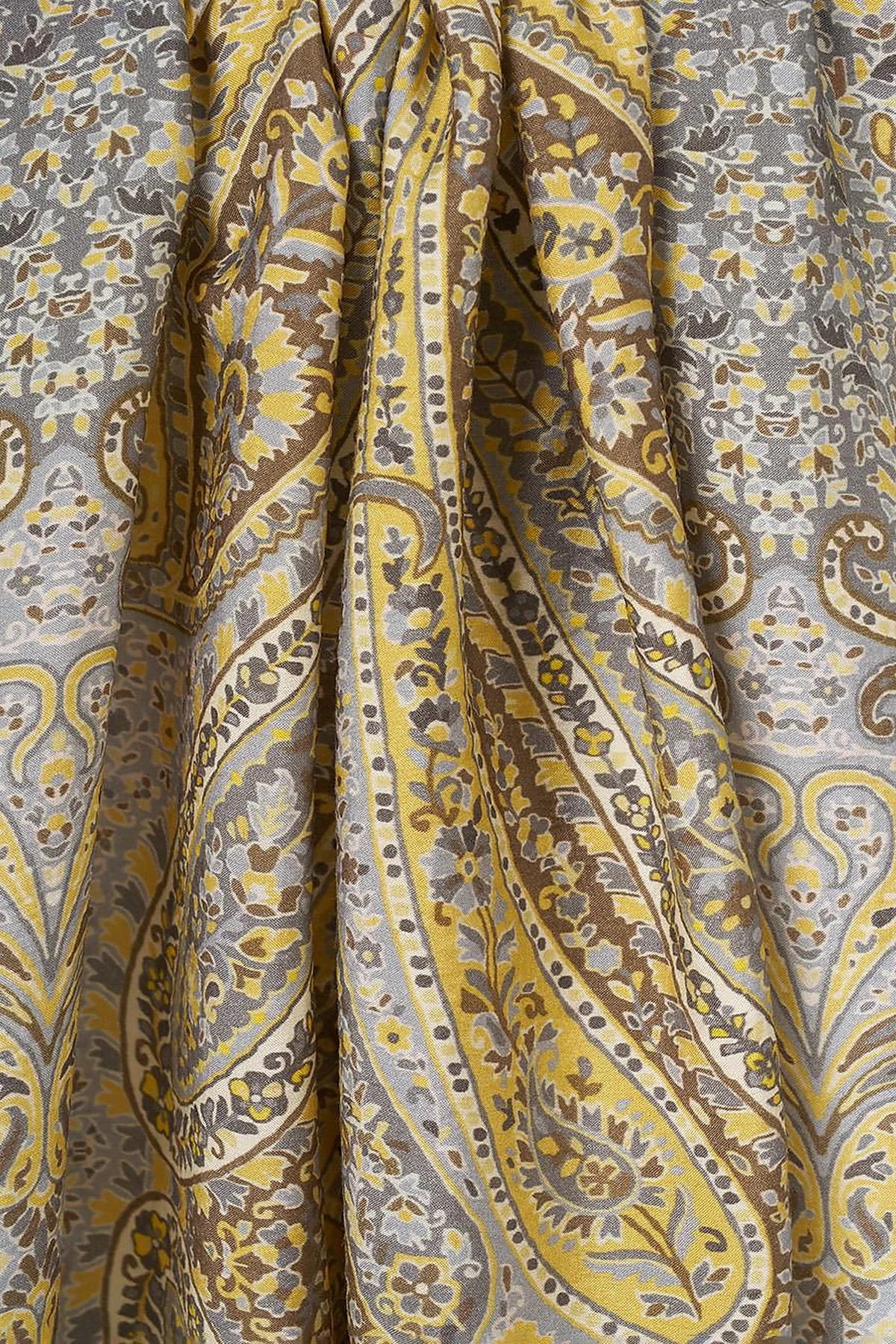 Mixed Pattern Lyocell Shawl Mustard